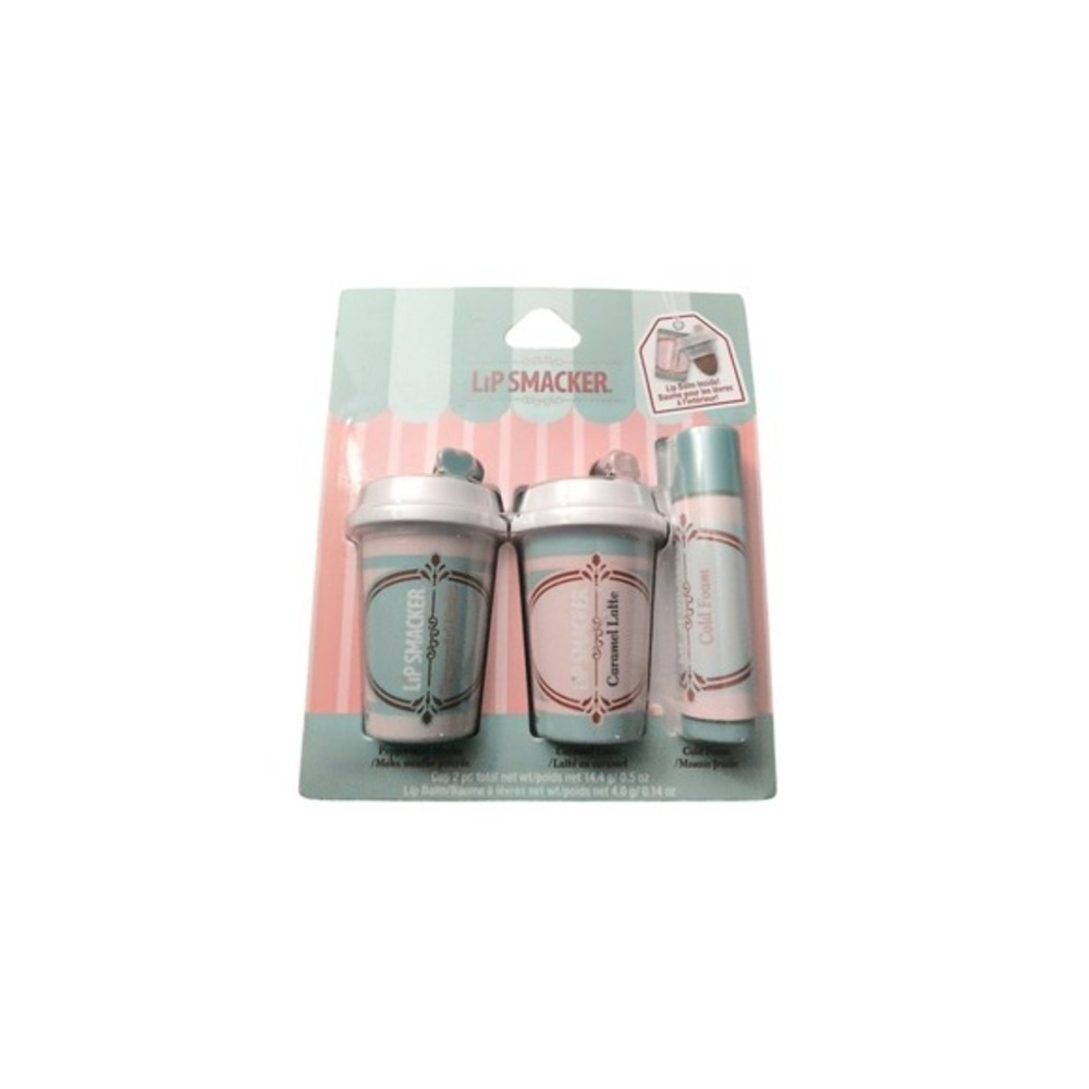 New Lip Smacker‎ Holiday Café Balm Trio featuring collectible frappe cup designs